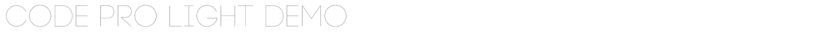 Code Pro Light Demo font preview